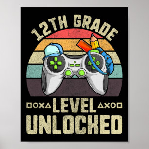 First Day Of 12th Grade Gamer Shirts Poster