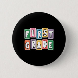 First Day Of 1st Grade Level Begins 1st Day Of 1st 6 Cm Round Badge