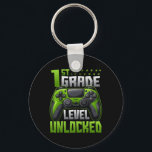First Day Of 1st Grade Level Unlocked Back To Scho Key Ring<br><div class="desc">First Day Of 1st Grade Level Unlocked Back To School Gamer</div>