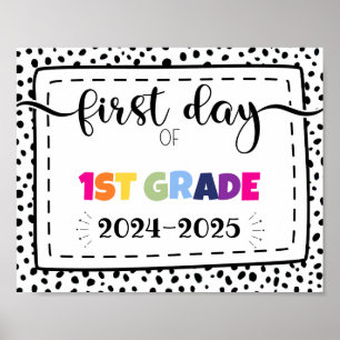 first day of 1st grade photo prop sign