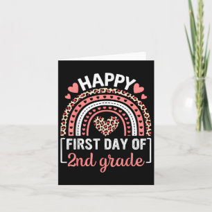 First Day Of 2nd Grade Funny Back To School Leopar Card