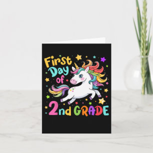 First Day Of 2nd Grade Second Grade Back To School Card