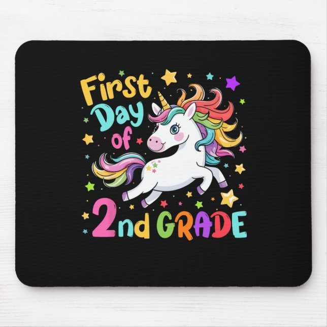 First Day Of 2nd Grade Second Grade Back To School Mouse Pad (Front)