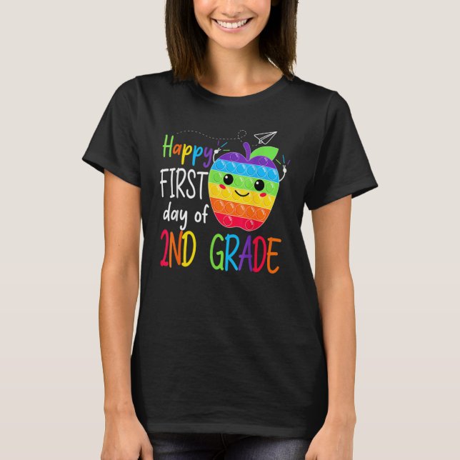 First day of 2nd Grade Teacher Girls Boys Back To  T-Shirt (Front)