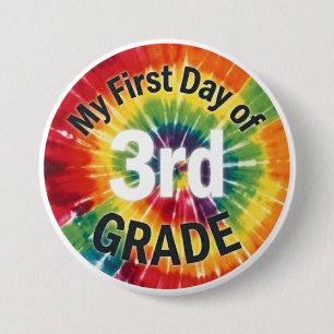 First Day of 3rd Grade 7.5 Cm Round Badge
