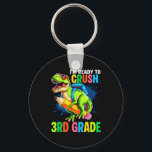 First Day Of 3rd Grade Shirt Boys Dinosaur Back To Key Ring<br><div class="desc">First Day Of 3rd Grade Shirt Boys Dinosaur Back To School</div>