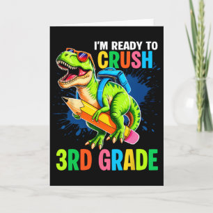 First Day Of 3rd Grade Shirt Boys Dinosaur Ck To S Card