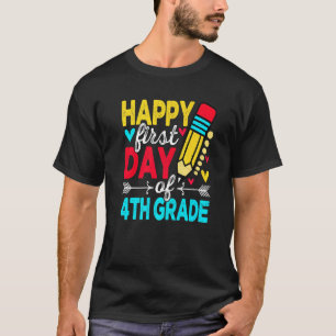 First Day Of 4th Grade Cute Back To School Squad T-Shirt