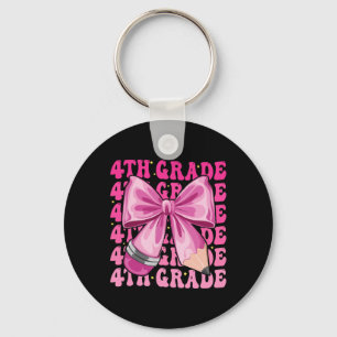 First Day Of 4th Grade Girls Coquette Bow Byck To Key Ring