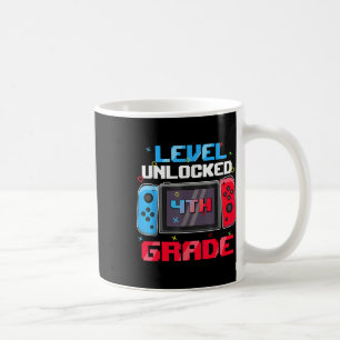 First Day Of 4th Grade Level Unlocked Back To Scho Coffee Mug