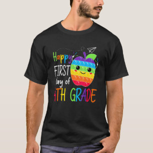 First Day Of 4th Grade Teacher Girls Boys Back To T-Shirt