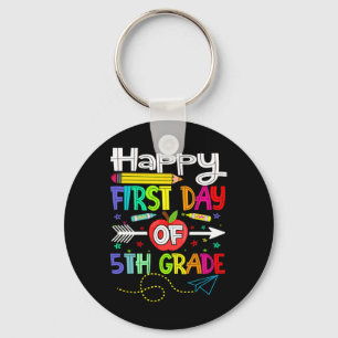 First Day of 5th Grade Teacher Back to School Key Ring