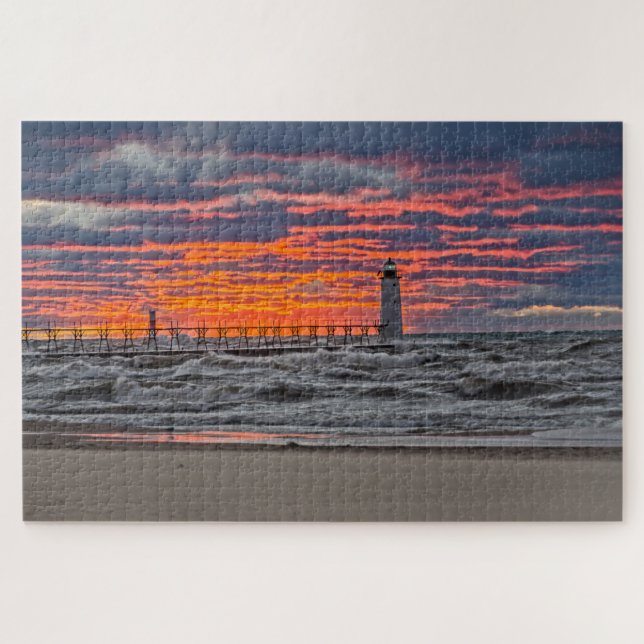 First Day of Fall Sunset Jigsaw Puzzle (Horizontal)