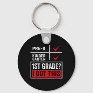 First Day Of First Grade Boys Girls Back To Schoo Key Ring