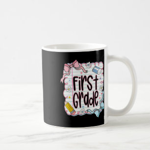 First Day Of First Grade Coquette Bow For Teacher  Coffee Mug