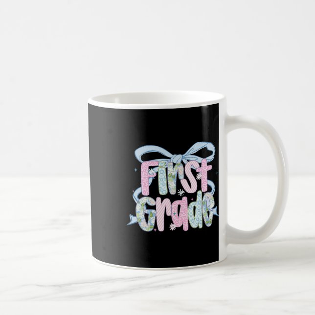 First Day Of First Grade Floral Bundle For Teacher Coffee Mug (Right)