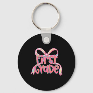 First Day Of First Grade Floral Bundle For Teacher Key Ring