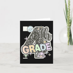 First Day Of Fourth Grade Composition Notebook Tea Card