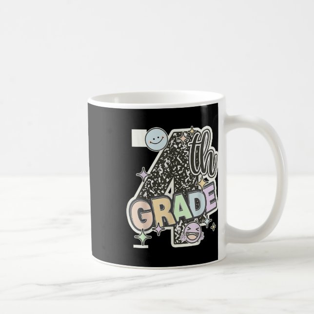 First Day Of Fourth Grade Composition Notebook Tea Coffee Mug (Right)