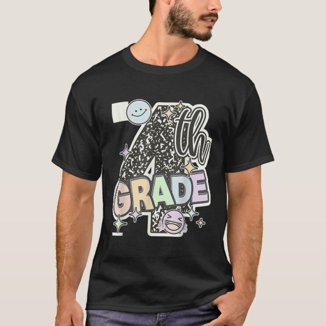 First Day Of Fourth Grade Composition Notebook Tea T-Shirt (Front)