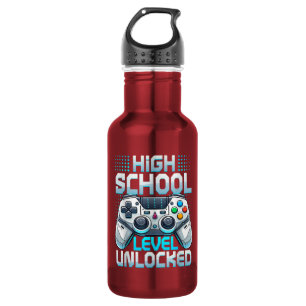 First Day of High School Level Unlocked 532 Ml Water Bottle