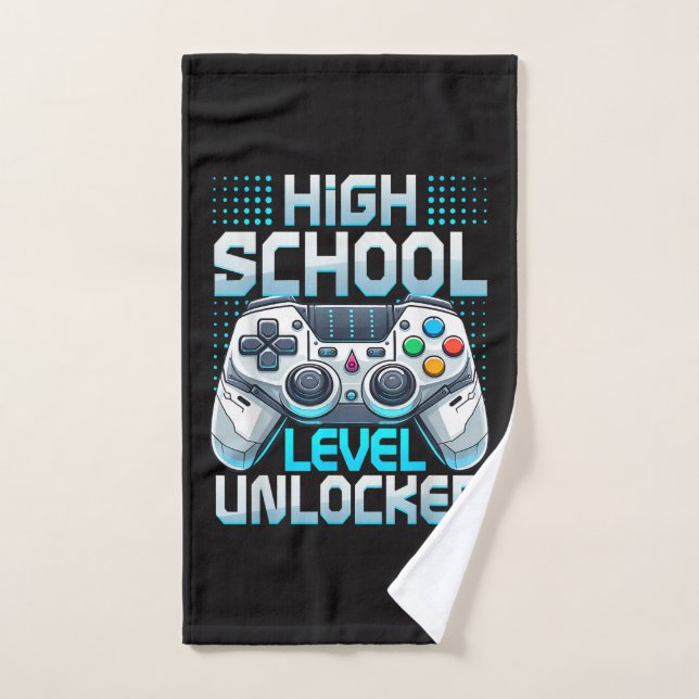 First Day of High School Level Unlocked Hand Towel (Hand Towel)