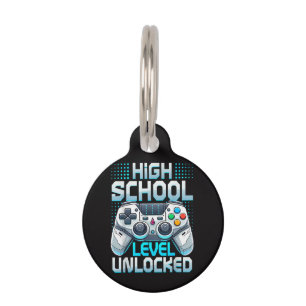 First Day of High School Level Unlocked Pet Tag