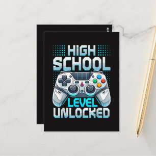First Day of High School Level Unlocked Postcard