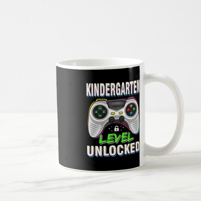 First Day of Kindergarten Level Unlocked Back To S Coffee Mug (Right)