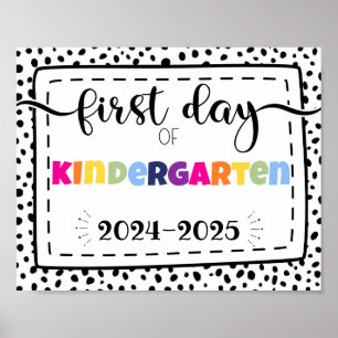 first day of kindergarten photo prop sign