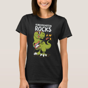 First Day of Kindergarten Rocks T-Rex Boy T-Shirt
