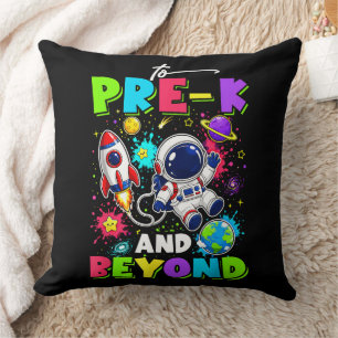 First Day of Pre-K Astronaut Space Back to School Cushion