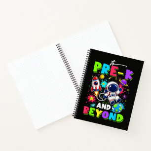 First Day of Pre-K Astronaut Space Back to School Notebook