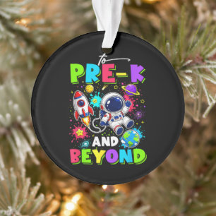 First Day of Pre-K Astronaut Space Back to School Ornament