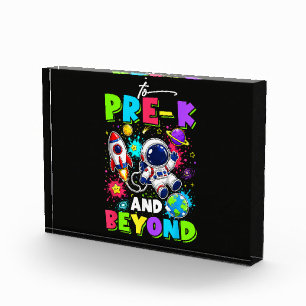 First Day of Pre-K Astronaut Space Back to School Photo Block