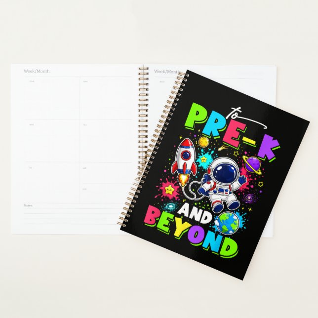 First Day of Pre-K Astronaut Space Back to School Planner (Display)