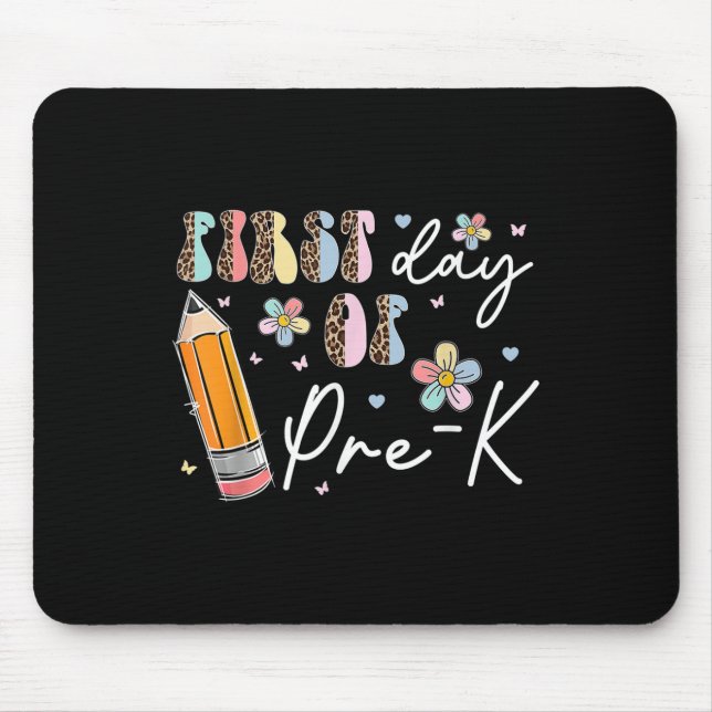 First Day Of Pre-k Back To School Teacher Boho Leo Mouse Pad (Front)