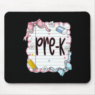 First Day Of Pre-k Coquette Bow For Teacher Mouse Pad