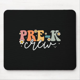 First Day Of Pre K Crew Groovy Back To School Teac Mouse Pad