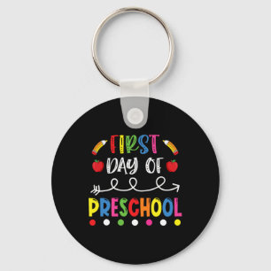 First Day of Preschool Back to School Teacher Stud Key Ring