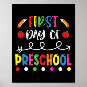 First Day Of Preschool Byck To School Teacher Stud Poster