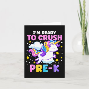 First Day of Preschool I'm Ready To Crush Pre-K Un Card