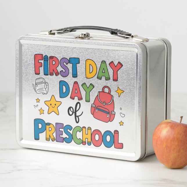 First Day of Preschool  Metal Lunch Box (In Situ)