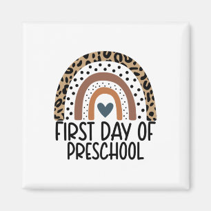First Day Of Preschool Rainbow Teacher Girls Ck To Magnet