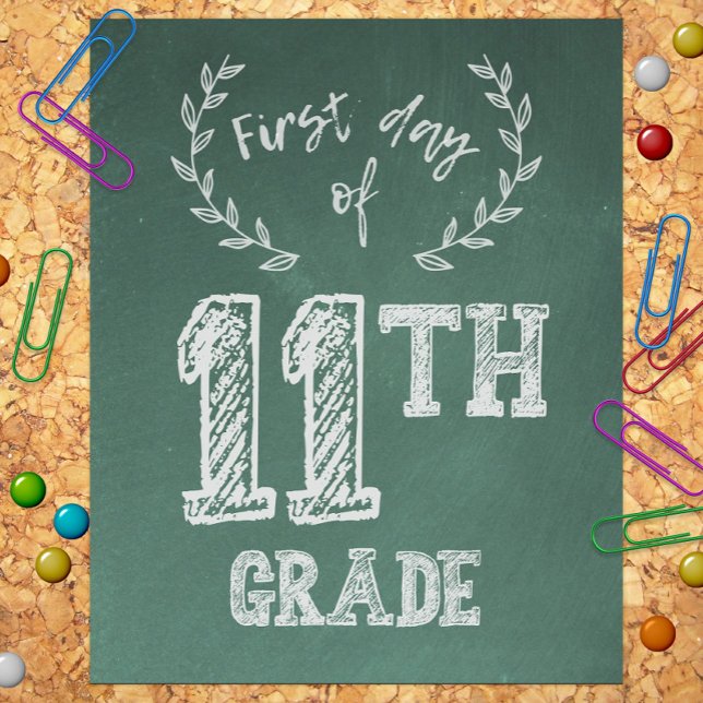 First Day of School, 1st Day of 11th Grade, Junior Photo Print (Creator Uploaded)