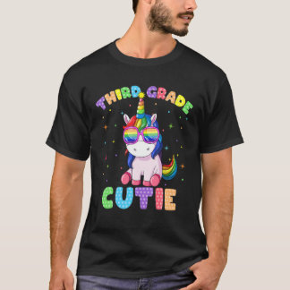 First Day Of School 3Rd First Grade Cutie Girls Un T-Shirt