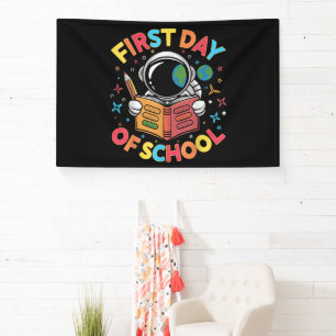 First Day of School Astronaut Space Back to School Banner