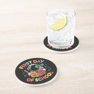 First Day of School Astronaut Space Back to School Coaster