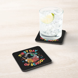 First Day of School Astronaut Space Back to School Coaster