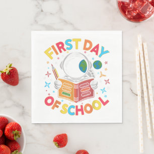 First Day of School Astronaut Space Back to School Napkin
